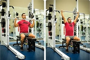 Seated shoulder press