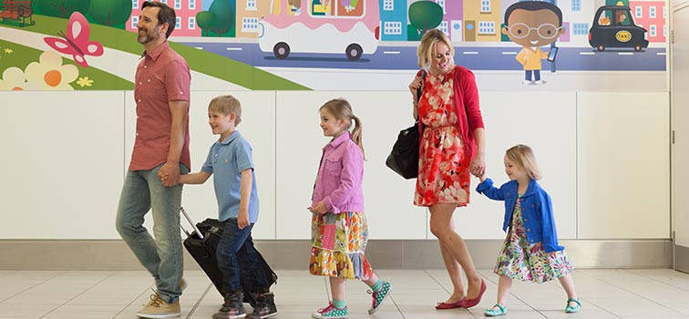 Family in Airport